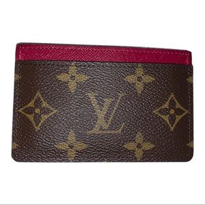 AUTH Louis Vuitton Fuchsia Card Holder